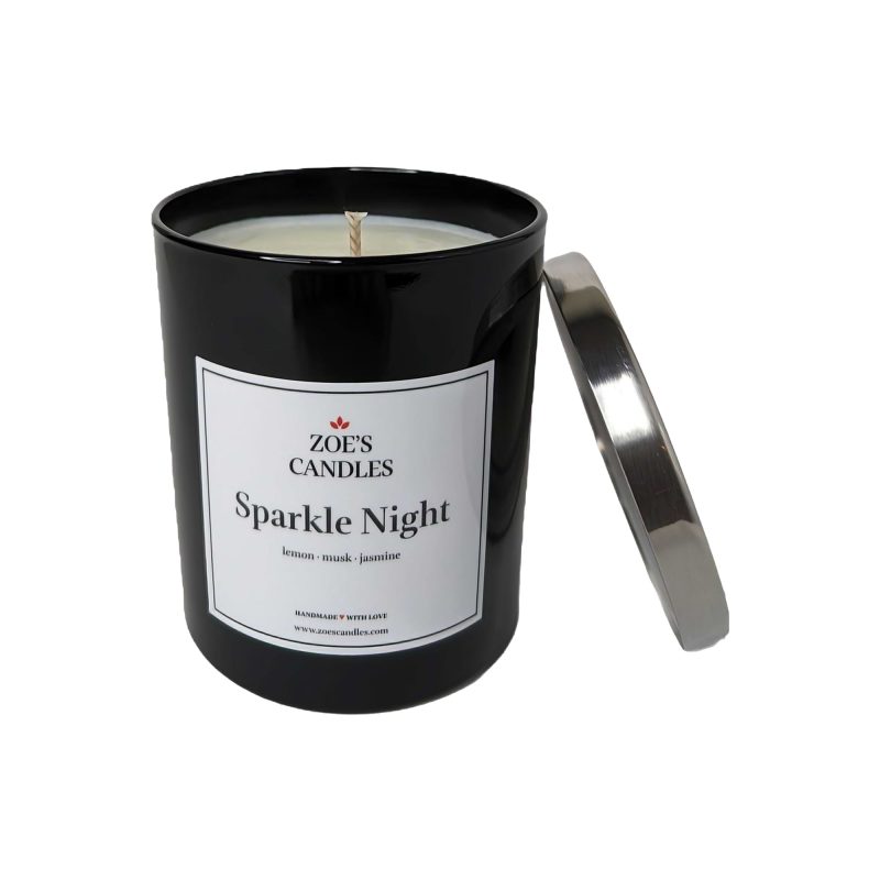 Sparkle Night Candle with Open Lid